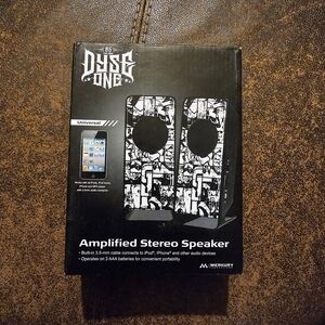 Mercury Black and White Stereo Speakers